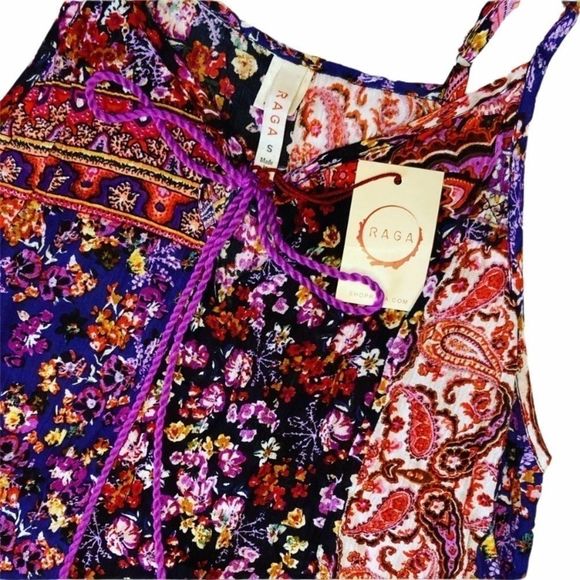 NWT RAGA Boho Paisley Tassel Tank - Picture 3 of 5